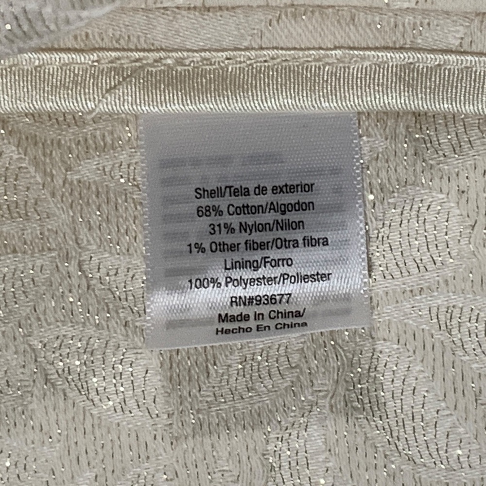 a.n.a Cropped Short Sleeve Jacket Womens Off White | Gold Thread | Size Large - Picture 9 of 10
